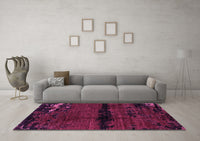 Machine Washable Abstract Purple Modern Rug, wshabs3318pur