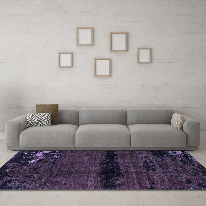 Machine Washable Abstract Blue Modern Rug in a Living Room, wshabs3318blu