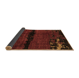 Sideview of Abstract Brown Modern Rug, abs3318brn