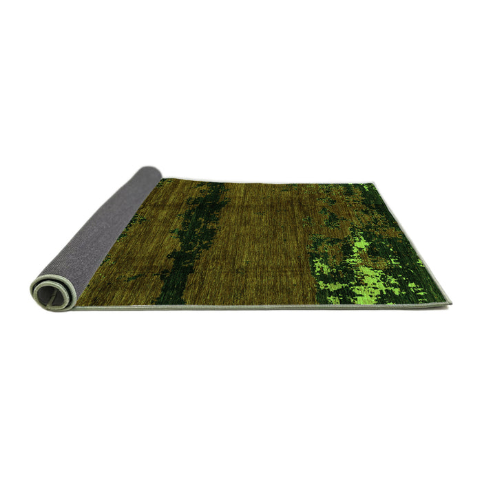 Sideview of Abstract Green Modern Rug, abs3318grn