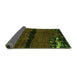 Sideview of Abstract Green Modern Rug, abs3318grn