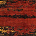 Square Abstract Saffron Red Modern Rug, abs3318