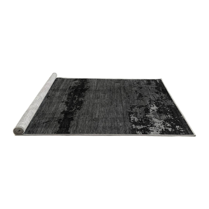 Sideview of Machine Washable Abstract Gray Modern Rug, wshabs3318gry