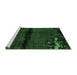 Sideview of Machine Washable Abstract Emerald Green Modern Area Rugs, wshabs3318emgrn