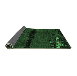Sideview of Abstract Emerald Green Modern Rug, abs3318emgrn