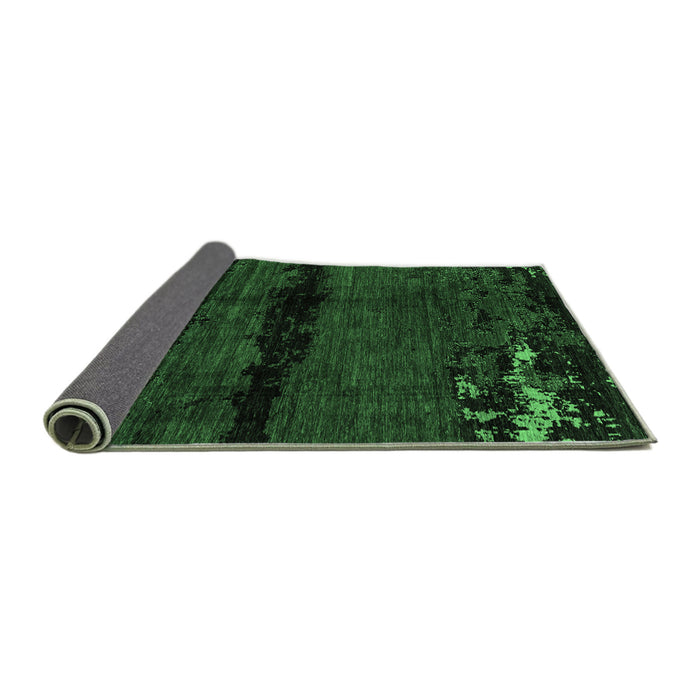 Sideview of Abstract Emerald Green Modern Rug, abs3318emgrn