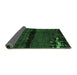 Sideview of Abstract Emerald Green Modern Rug, abs3318emgrn