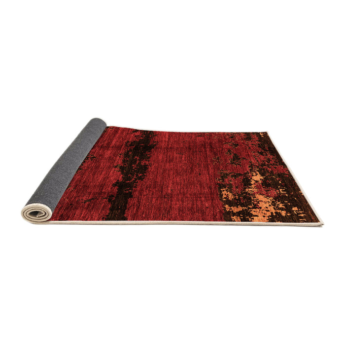 Sideview of Abstract Orange Modern Rug, abs3318org