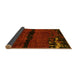 Sideview of Abstract Yellow Modern Rug, abs3318yw