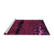 Sideview of Machine Washable Abstract Purple Modern Area Rugs, wshabs3318pur