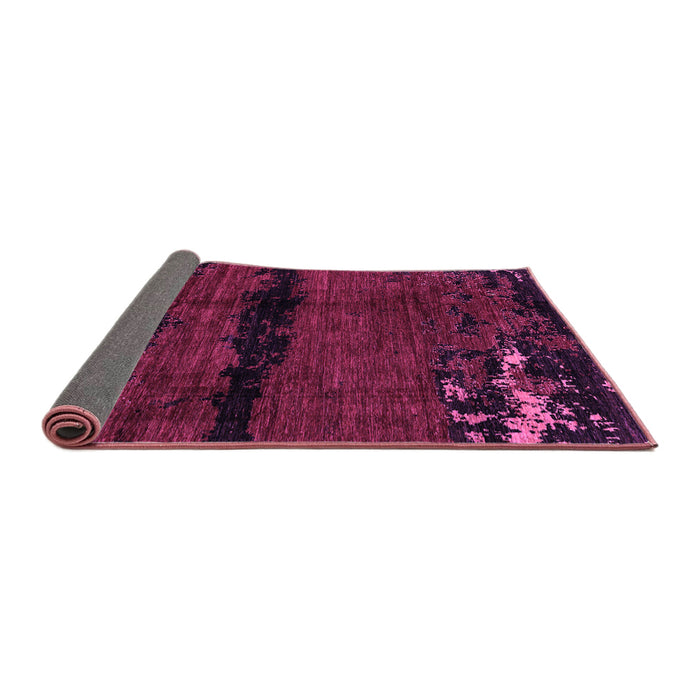 Sideview of Abstract Purple Modern Rug, abs3318pur
