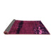 Sideview of Abstract Purple Modern Rug, abs3318pur