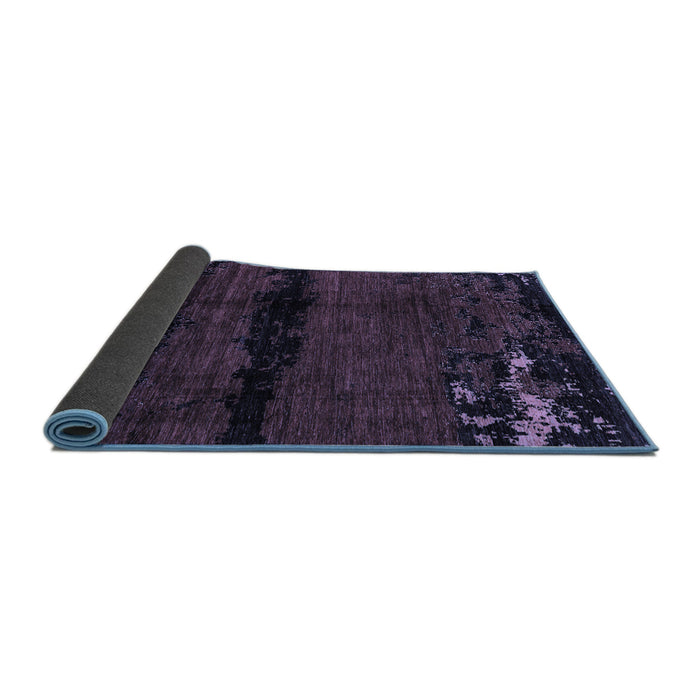 Sideview of Abstract Blue Modern Rug, abs3318blu