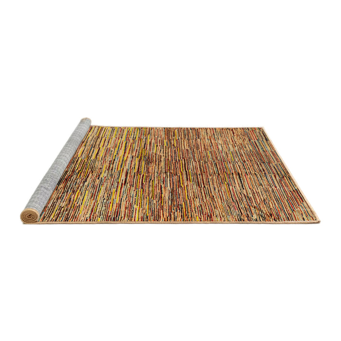 Sideview of Machine Washable Abstract Orange Rug, wshabs3319