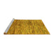 Sideview of Machine Washable Abstract Yellow Modern Rug, wshabs3319yw