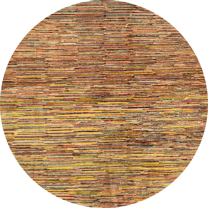Round Abstract Orange Modern Rug, abs3319