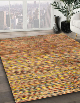 Abstract Orange Modern Rug in Family Room, abs3319