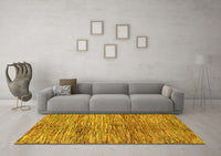 Machine Washable Abstract Yellow Modern Rug, wshabs3319yw