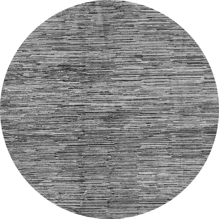 Round Machine Washable Abstract Gray Modern Rug, wshabs3319gry