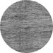 Round Machine Washable Abstract Gray Modern Rug, wshabs3319gry