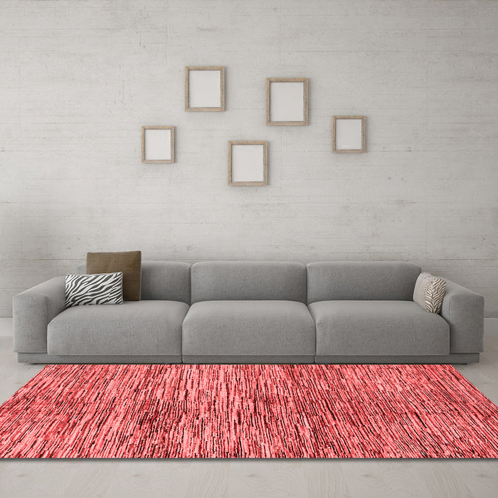 Modern Red Washable Rugs