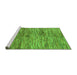 Sideview of Machine Washable Abstract Green Modern Area Rugs, wshabs3319grn