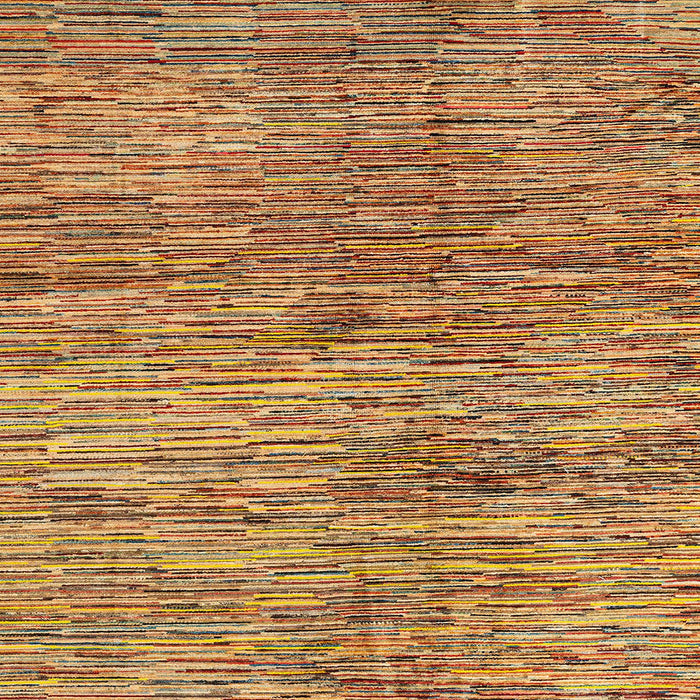 Square Machine Washable Abstract Orange Rug, wshabs3319