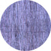 Round Abstract Blue Modern Rug, abs3319blu