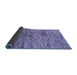 Sideview of Abstract Blue Modern Rug, abs3319blu