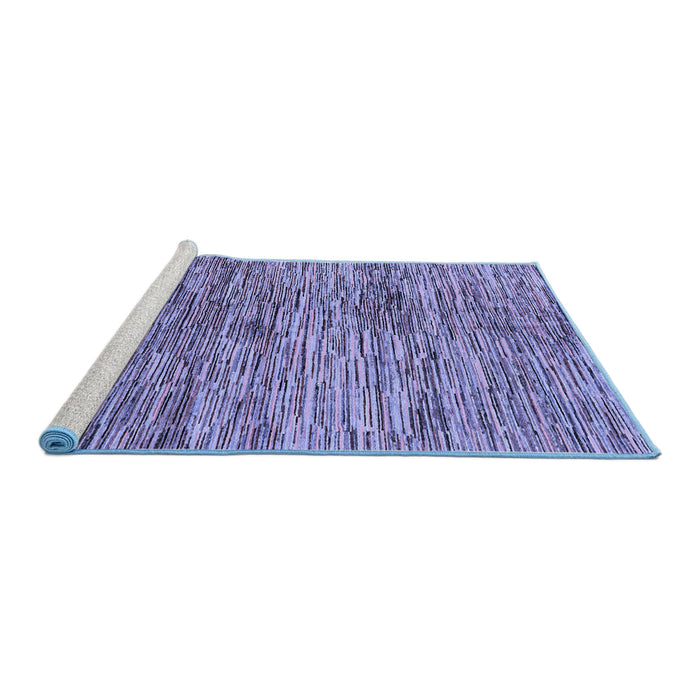 Sideview of Machine Washable Abstract Blue Modern Rug, wshabs3319blu
