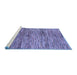 Sideview of Machine Washable Abstract Blue Modern Rug, wshabs3319blu