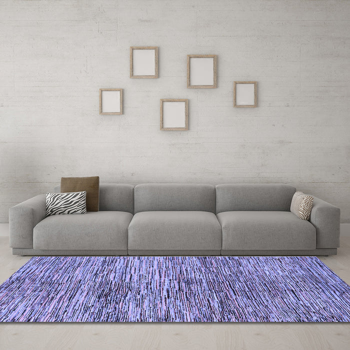 Machine Washable Abstract Blue Modern Rug in a Living Room, wshabs3319blu