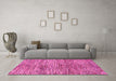 Machine Washable Abstract Pink Modern Rug in a Living Room, wshabs3319pnk