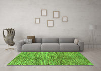 Machine Washable Abstract Green Modern Rug, wshabs3319grn