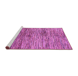 Sideview of Machine Washable Abstract Purple Modern Area Rugs, wshabs3319pur