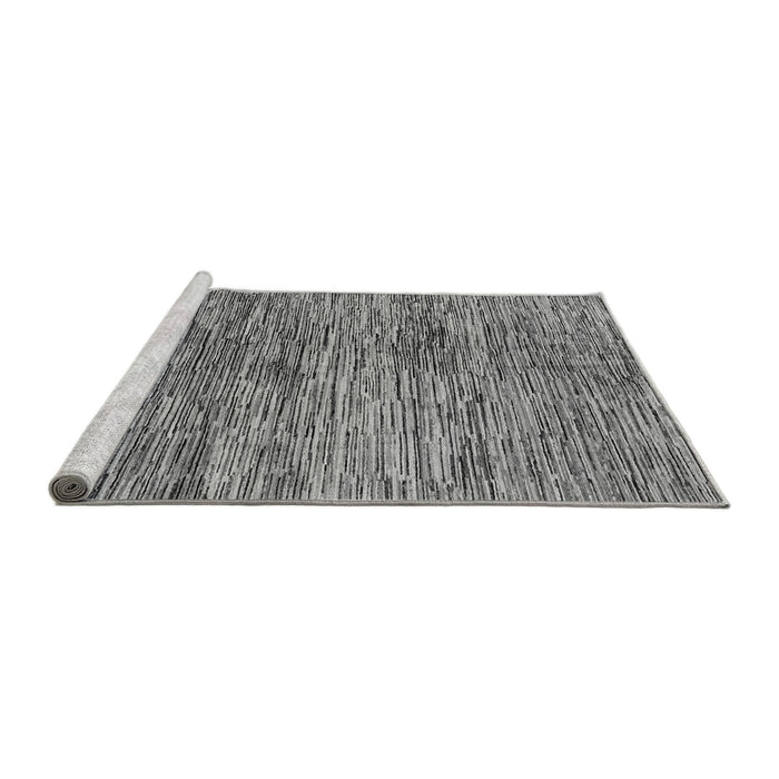 Sideview of Machine Washable Abstract Gray Modern Rug, wshabs3319gry