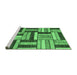 Sideview of Machine Washable Abstract Emerald Green Modern Area Rugs, wshabs331emgrn