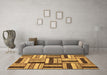 Machine Washable Abstract Brown Modern Rug in a Living Room,, wshabs331brn