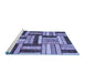 Sideview of Machine Washable Abstract Blue Modern Rug, wshabs331blu