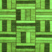 Square Abstract Green Modern Rug, abs331grn