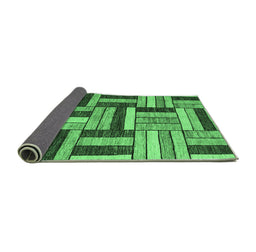 Sideview of Abstract Emerald Green Modern Rug, abs331emgrn