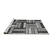 Sideview of Machine Washable Abstract Gray Modern Rug, wshabs331gry