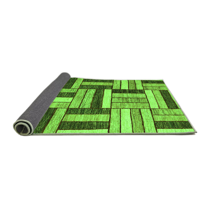 Sideview of Abstract Green Modern Rug, abs331grn