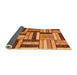 Sideview of Abstract Orange Modern Rug, abs331org