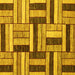 Square Abstract Yellow Modern Rug, abs331yw