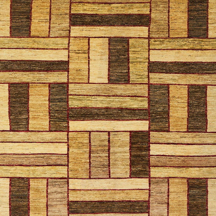 Square Machine Washable Abstract Orange Rug, wshabs331