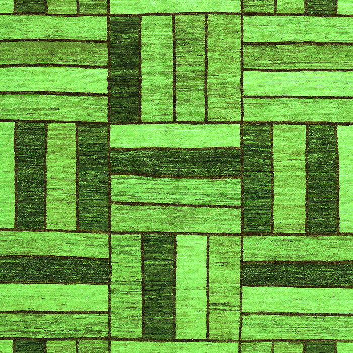 Machine Washable Abstract Green Modern Area Rugs, wshabs331grn