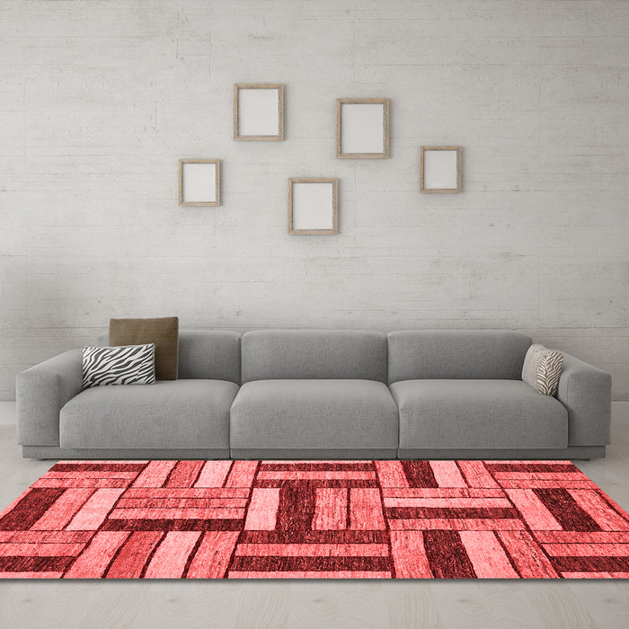 Modern Red Washable Rugs