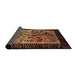 Sideview of Abstract Red Animal Rug, abs3320