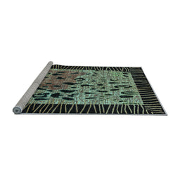 Sideview of Machine Washable Animal Light Blue Modern Rug, wshabs3320lblu